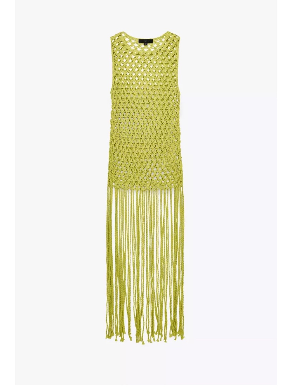 Lime Green Crochet Fringe Top